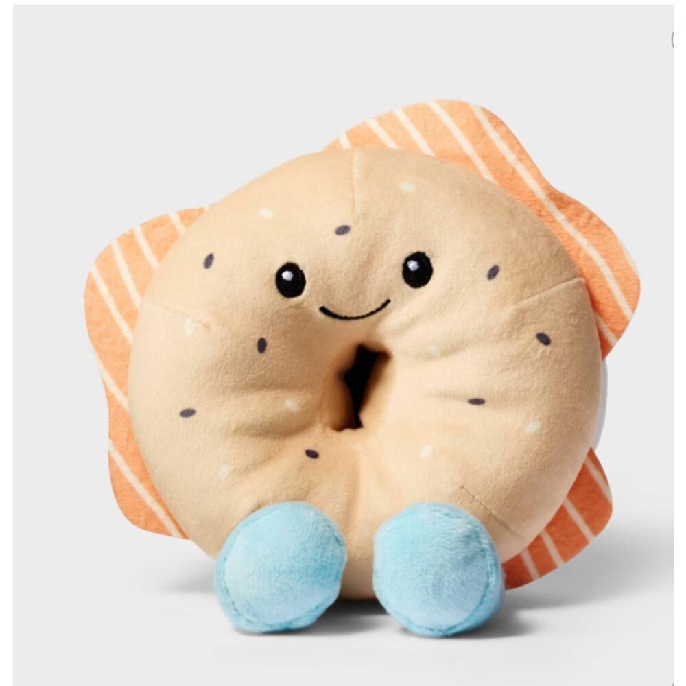 Gigglescape Bagel and Lox Plush Stuffed Animal Toy  6" NEW Collectible